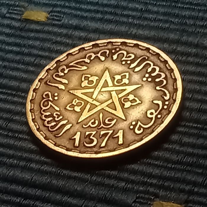 diram moeda marrocos  20 francos 1371