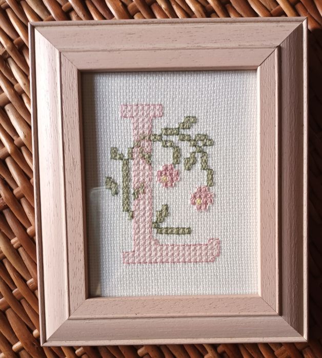 Quadro ponto de cruz - letra L