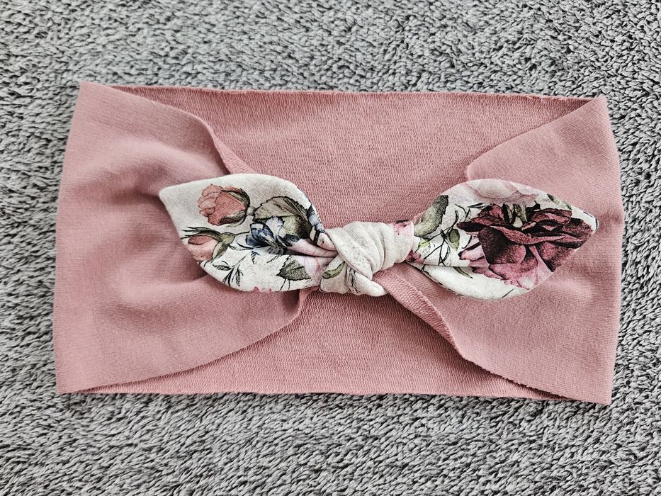 Komplet hand made r. 54 - opaska i komin dla dziewczynki