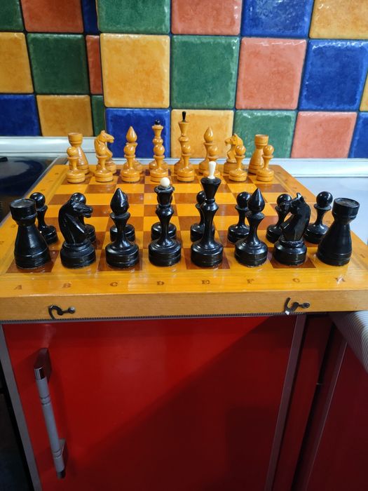Игровой набор деревянные большие шахматы Львов
