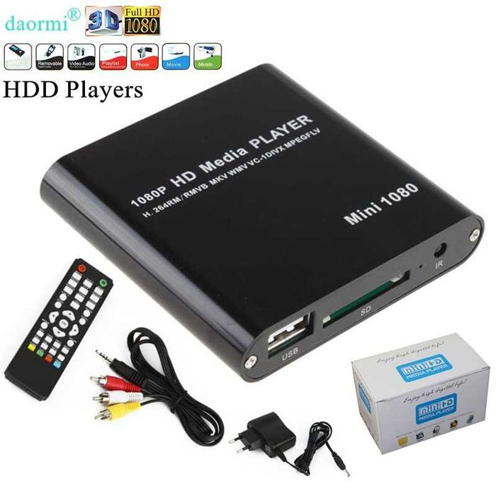 Odtwarzacz wideo, odtwarzacz multimedialny 4K HD, Plug and Play