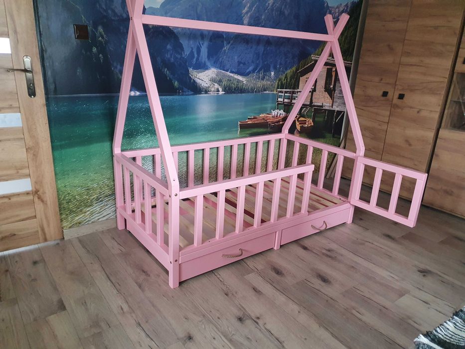 Łóżko antresola drewniana piętrowe domek