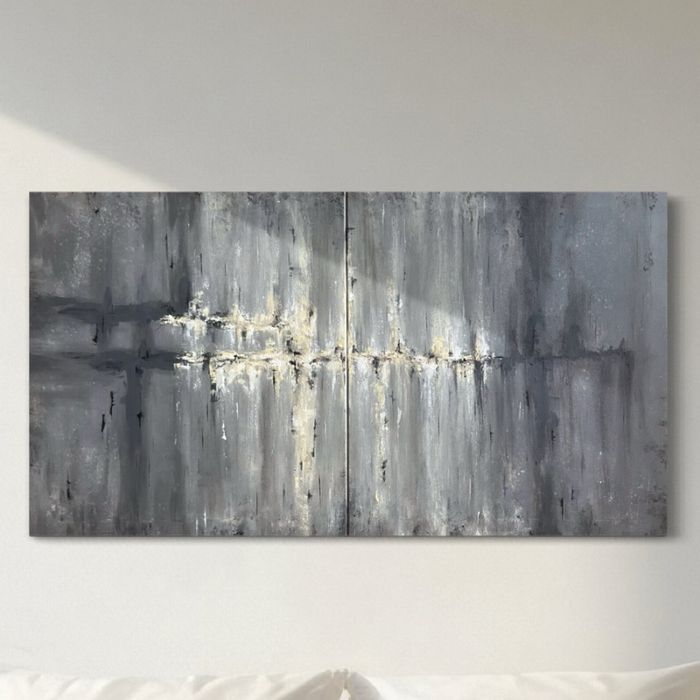 Dyptyk obraz ręcznie malowany KYN 50x100cm abstrakcja