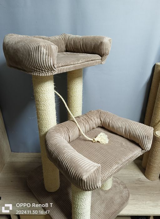 Podwójny drapak dla kota, dwa legowiska, XXL