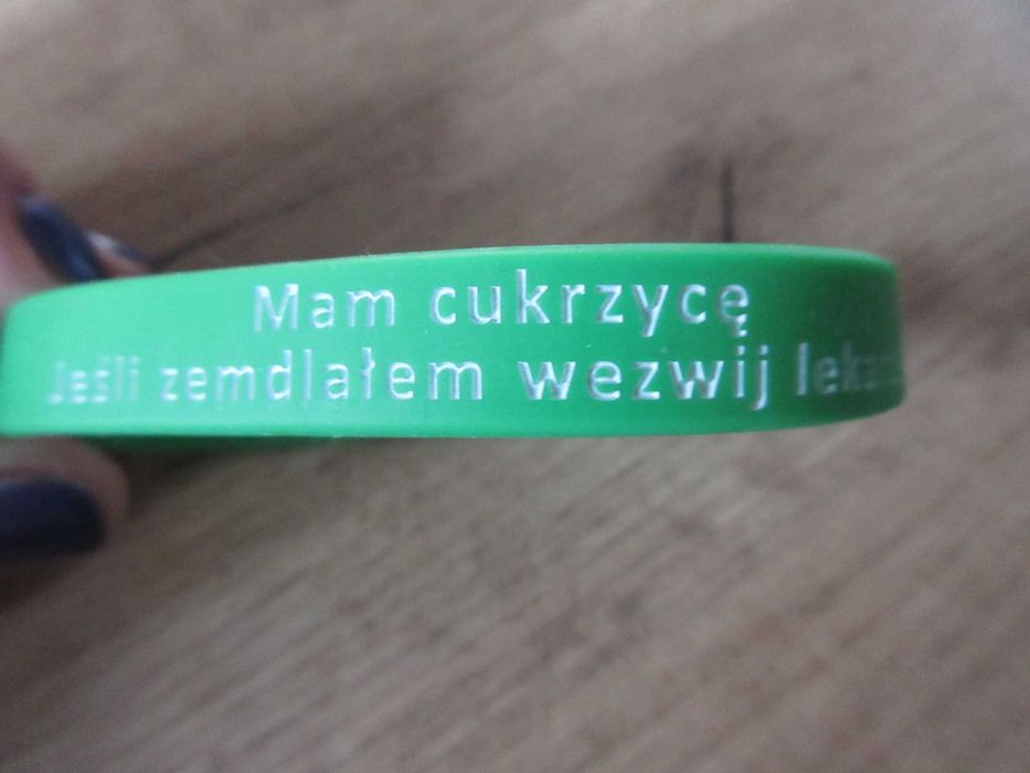 Opaska dla diabetyka "Mam cukrzycę"  + zeszyt samokontroli