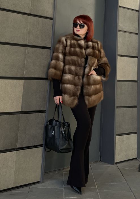 Шуба  з куниці   р.ХС-С-М  70 см  не норка , соболь