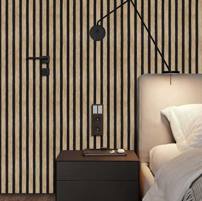 Samoprzylepna Tapeta Lamel Panele Ścienne Drewno 3D Winylowa (OKAZJA)