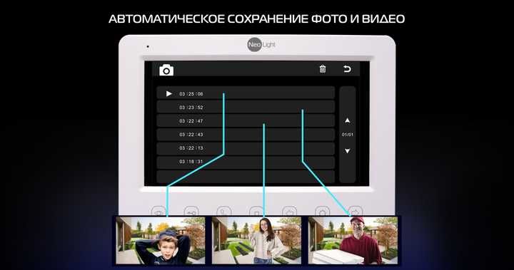 Комплект видеодомофона NeoLight NeoKit FHD PRO Graphite