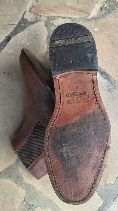 Buty sztyblety skóra naturalna, brązowe