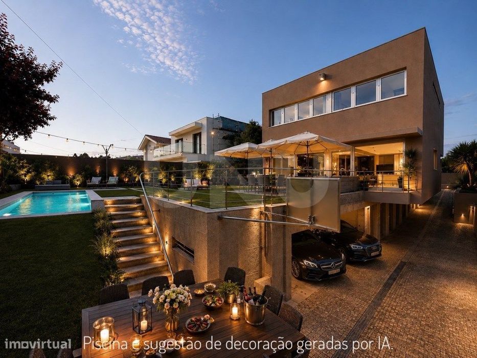 Modern T5 Detached House with Garden and Spacious Basement – Árvore, Vila do Conde