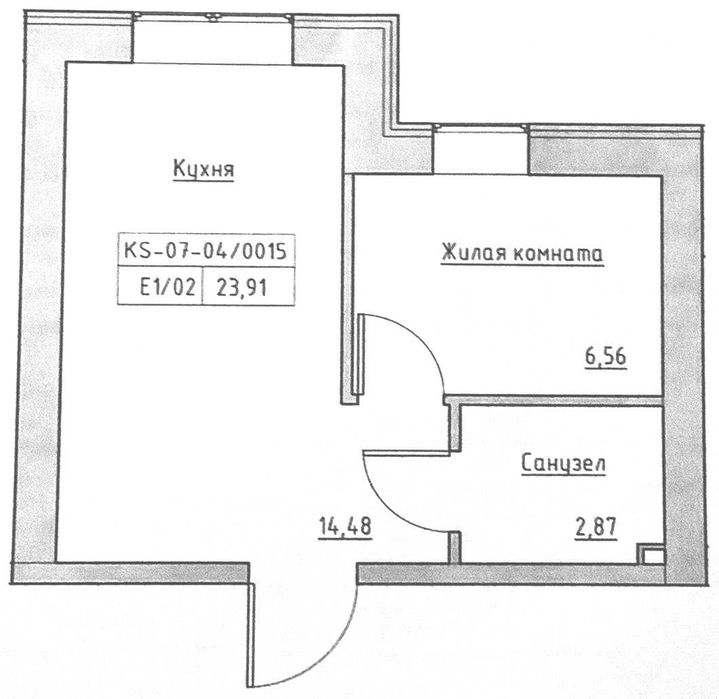 1-комнатная квартира по адресу ул. Фруктовая (площадь 24 м²) - Atlanta.ua - фото 4