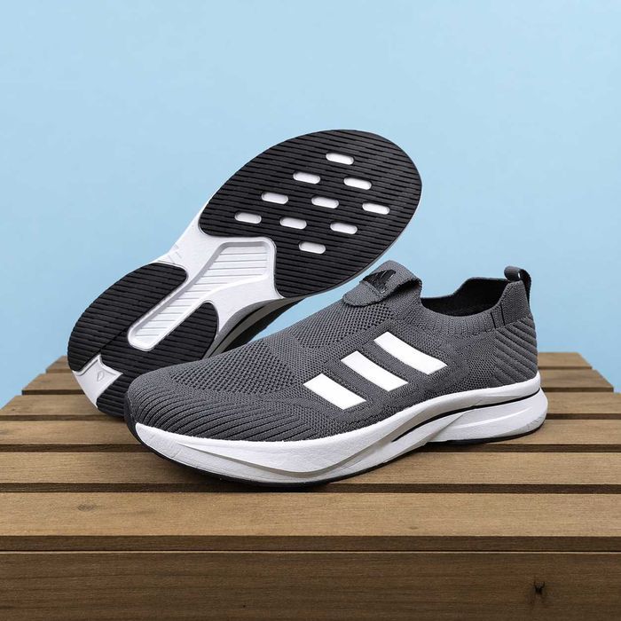 (2312) Легкі кросівки тапочки Adidas повномірні темно сірі (41-46) адідас