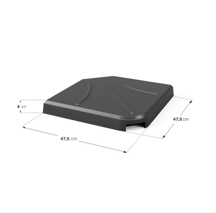 Chapéu de sol Naterial AVEA LED 290cm + 4 bases 25kg