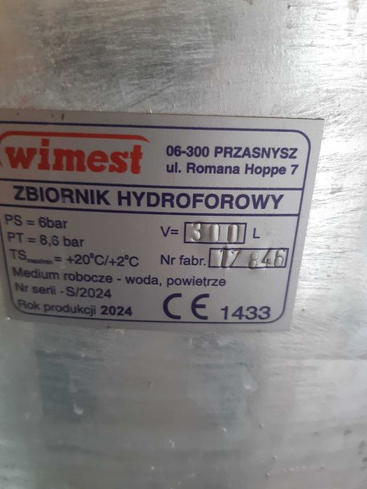 HYDROFOR do wody 300 litrów ODŻELAZIACZ 150 litrów