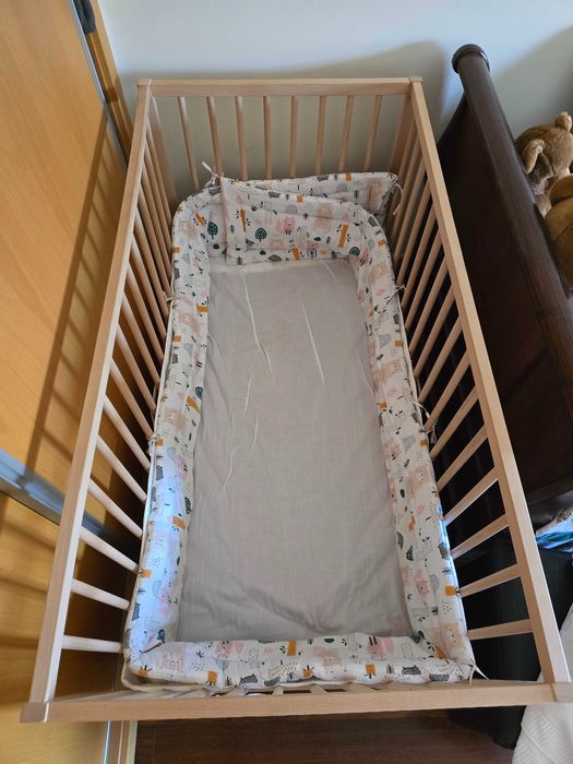 SNIGLAR Berço IKEA,faia+Colchão +capa protectora