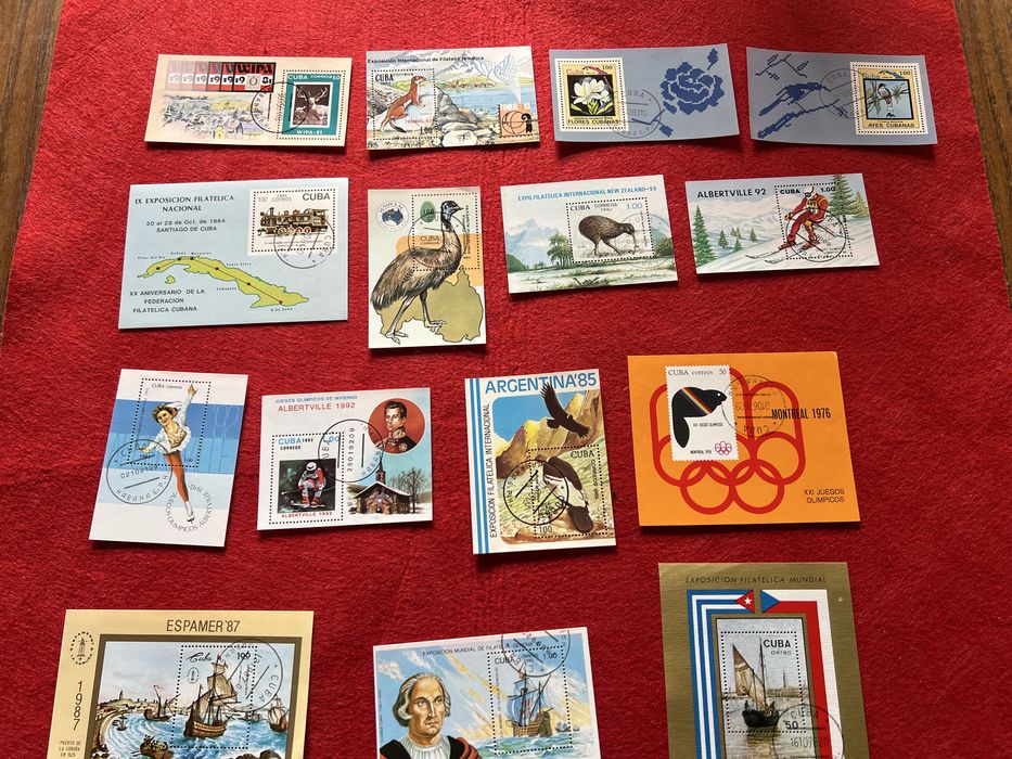 CUBA - coleção de Mini Folhas Blocos - filatelia selos