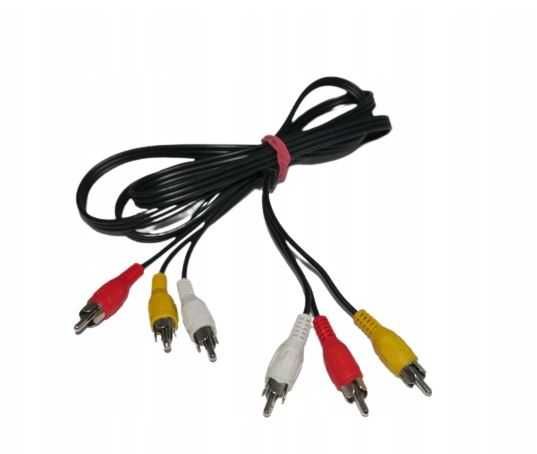 Kabel przewód 3 x RCA chinch x 3 x RCA chinch, nowy