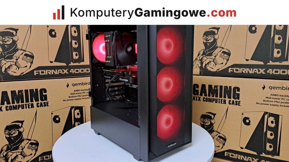 Nowy Komputer Gamingowy Ryzen 5 7500F 32GB 1TB SSD RX 9060 XT 16GB Win 11 Faktura 23% Gwarancja