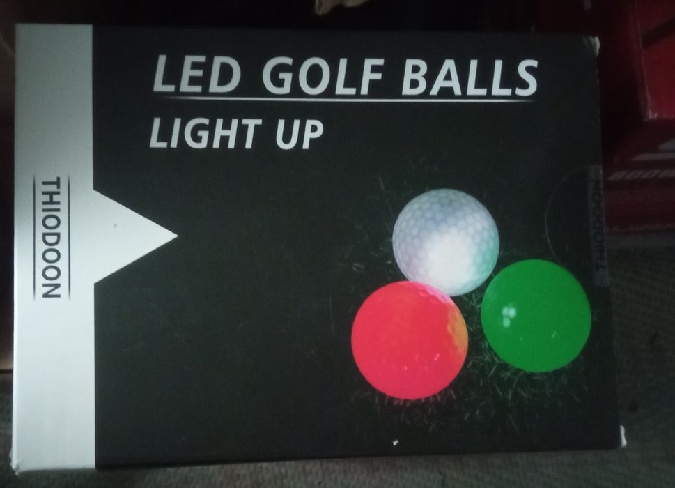 Светящиеся светодиодный мячи для гольфа для ночной практики, подарок д