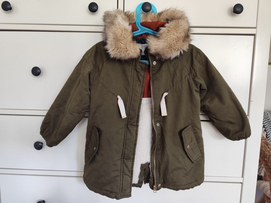 Kurtka parka Zara 110 khaki