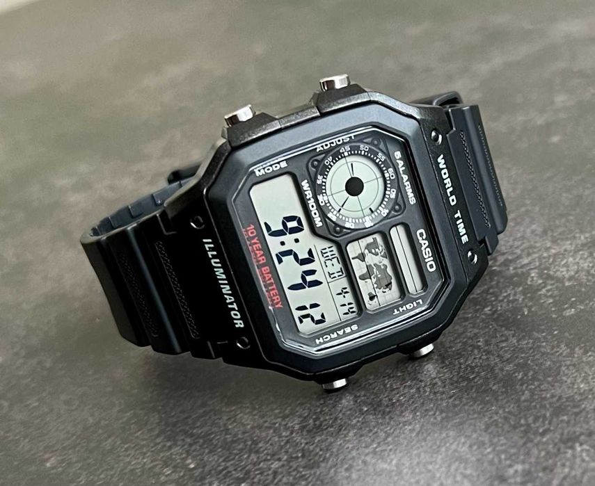 Годинник наручний Casio AE-1200WH-1A новий оригінал водозахист 10ATM