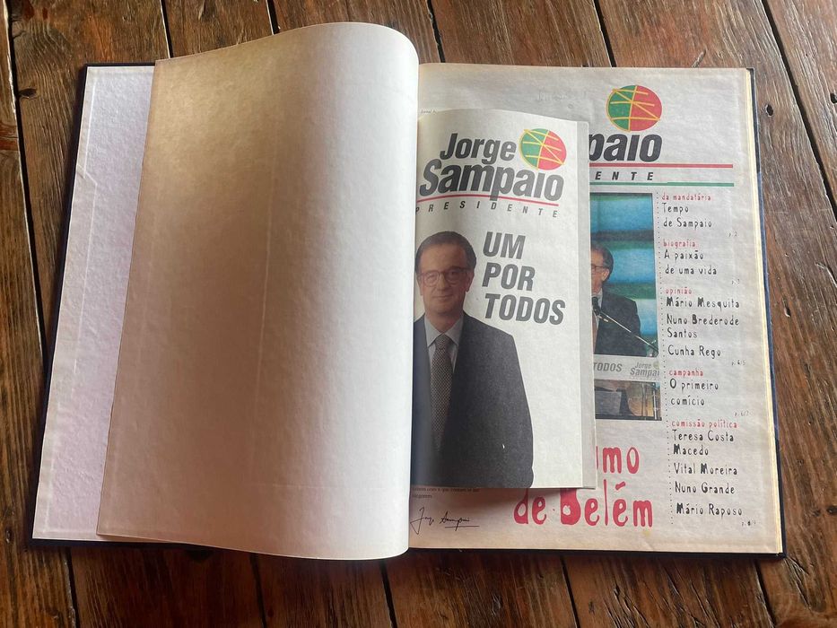 Livro com 6 Jornais de Campanha Presidencial Dr. Jorge Sampaio 95 a 96