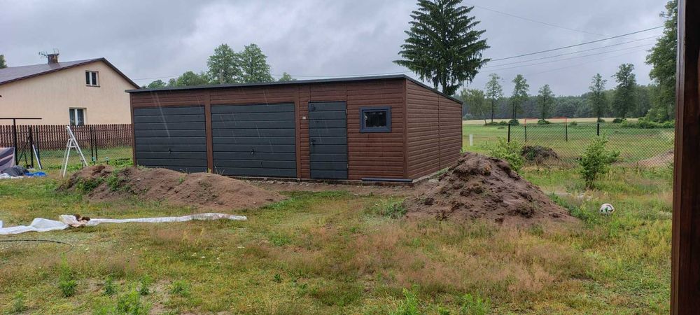 Garaż blaszany drewnopodobny PRODUCENT