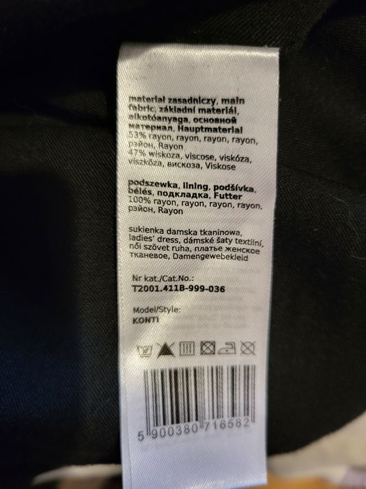 Czarna sukienka Tatuum roz. 36