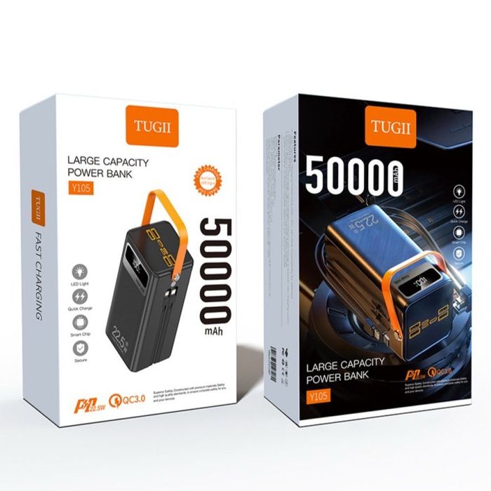 Павербанк Power Bank WUW-TUGII Y105  50000mAh PD22,5W (Чорний)