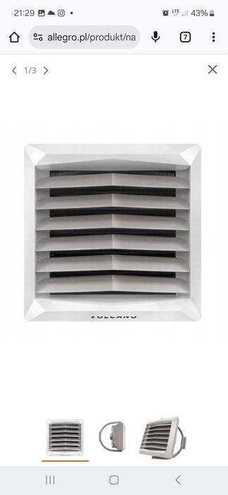 Nagrzewnica wodna volcano 20kw