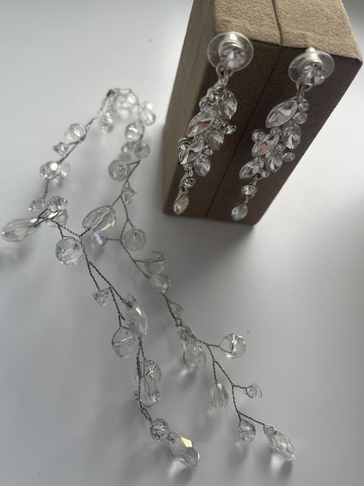 Прикраса гілочка у волосся  + сережки