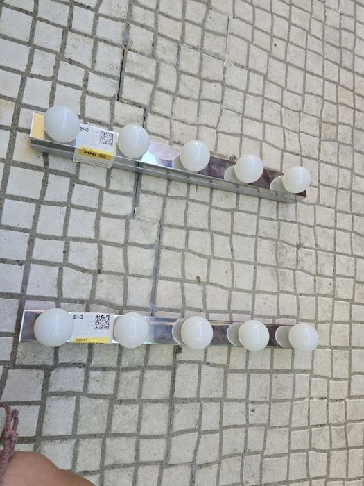Calha com lâmpadas
