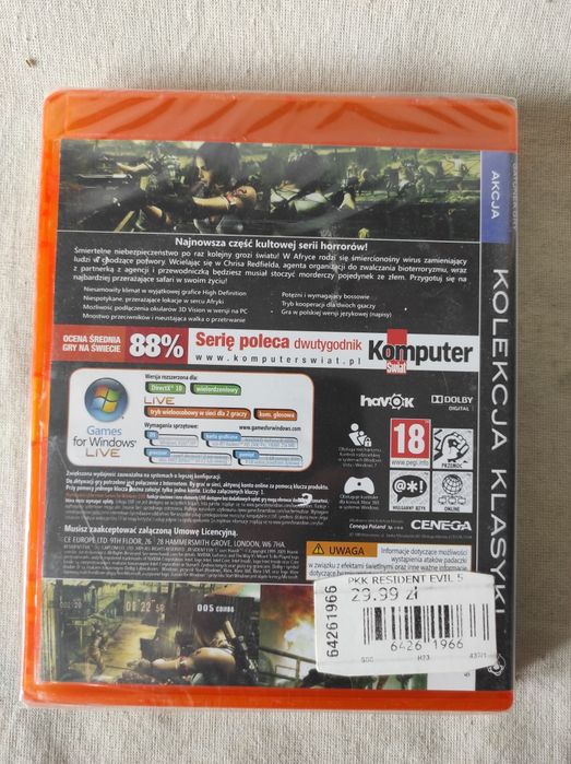 Resident Evil V 5 PL Pc Nowa Folia