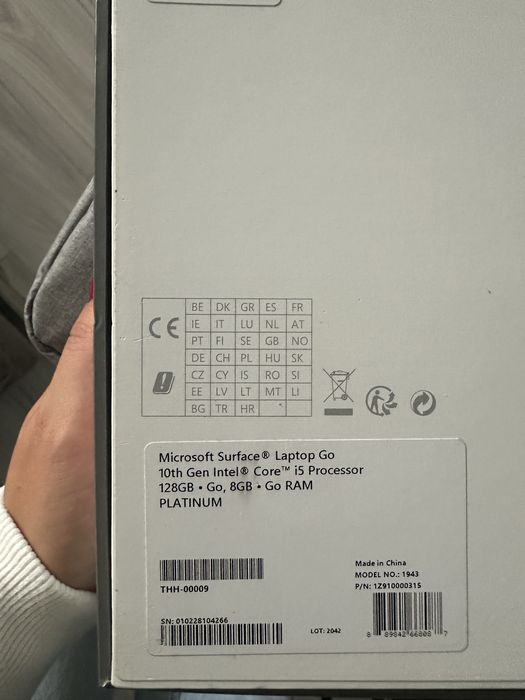 Microsoft Surface Laptop Go 128 gb