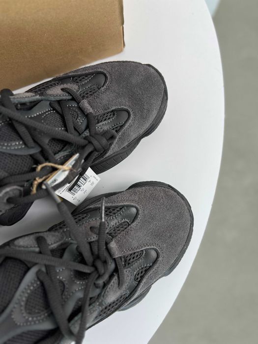 Мужские черные кроссовки Adidas Yeezy 500 Black изи йизи ob366