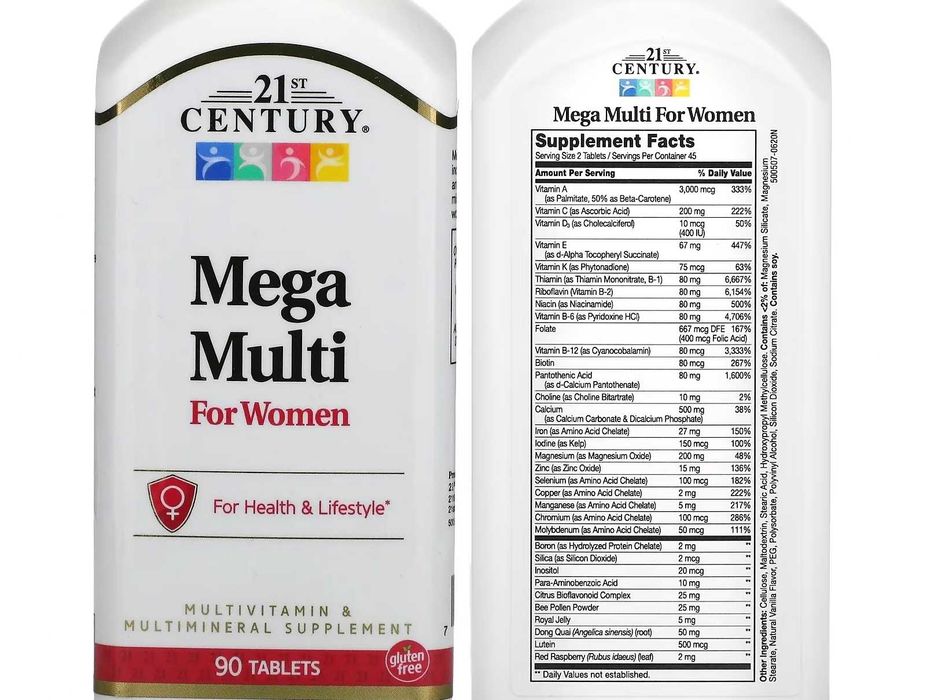 Мультивітамини для жінок чоловіків Mega Multi One daily Life Extension