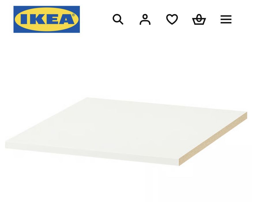 Prateleira Komplement, branco, 50x58 cm