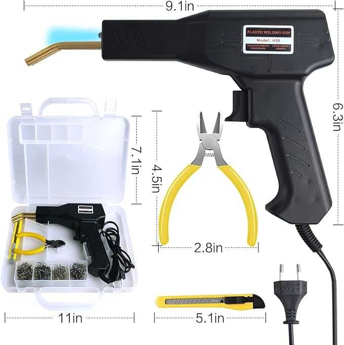 Lutownica do plastików  Zderzaków Samochodowych 50W – Zestaw Naprawczy