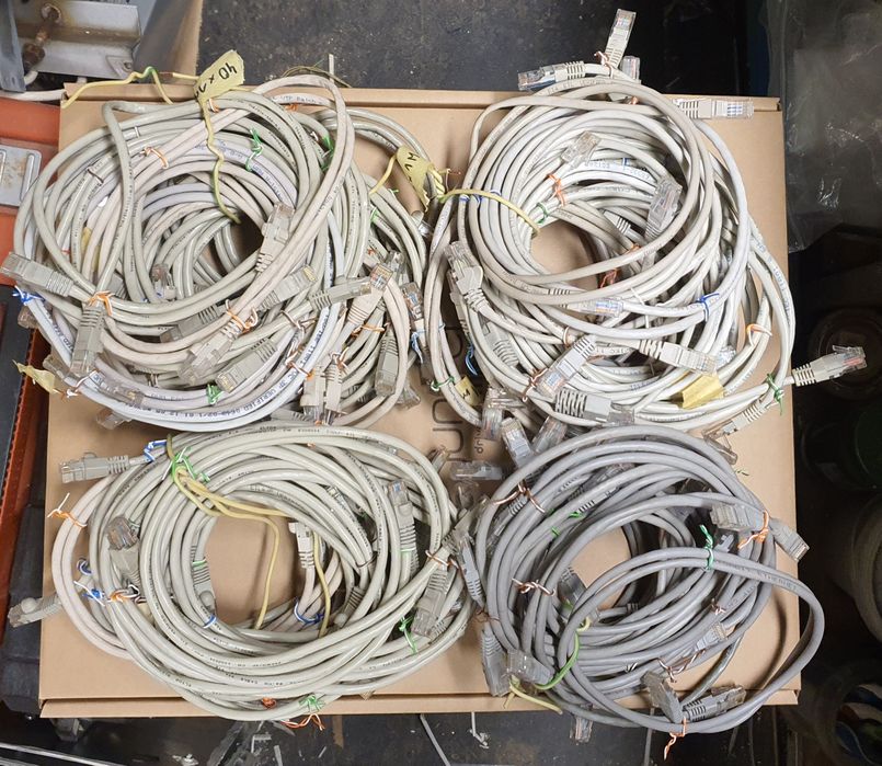 Przyłącze Patch cord lan kabel przewód komputerowy skrętka kolor