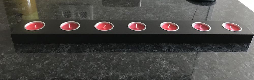 Porta Velas madeira escura