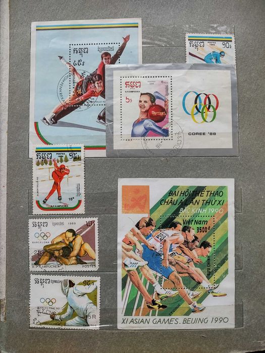 Почтовые марки. Спорт, космос, транспорт, самолёты и другие.