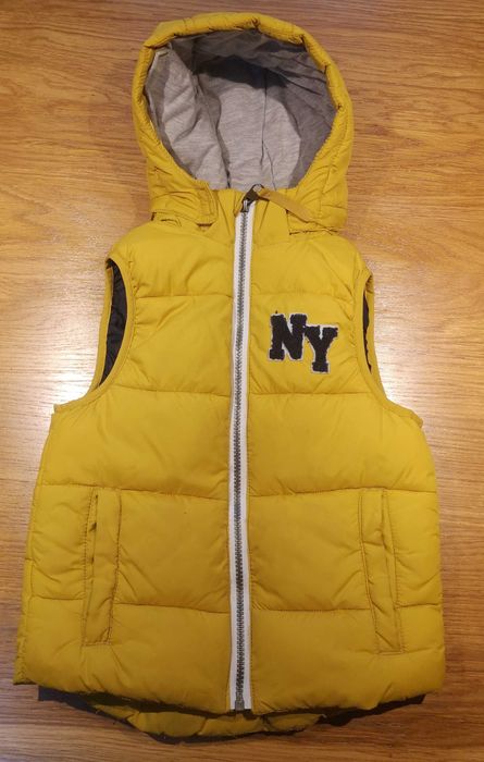 Kamizelka puchowa z kapturem H&M 110/116 4-6 lat chłopiec dziewczynka