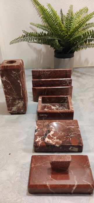 Zestaw biurkowy  marmurkowy art deco