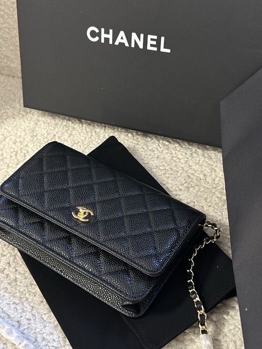 Chanel woc чорна сумка вок клатч черещ плече жіноча шанель chanel