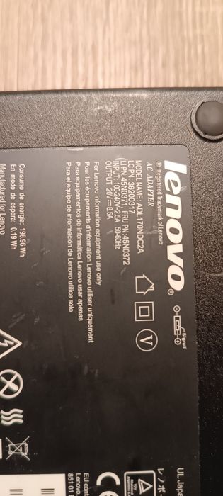 Блок питания живлення зарядка SQUARE 170Wt 20V 8,5A Lenovo ADL170NDC2A