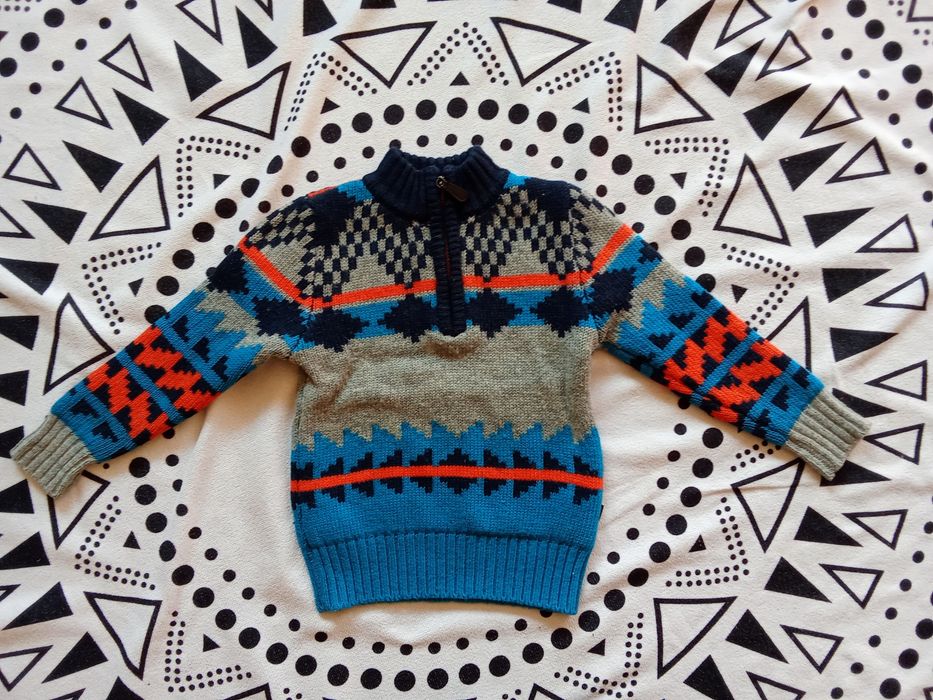 Sweter ciepły 30% wełna 92/98 MOLO