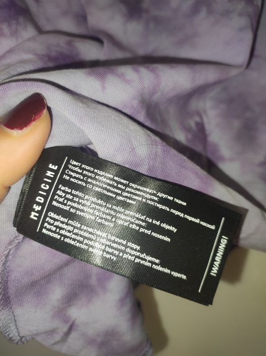 Medicine t-shirt bawełniany kolor fioletowy  Wilk