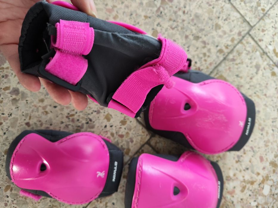 Protecções joelhos e cotovelos rosa