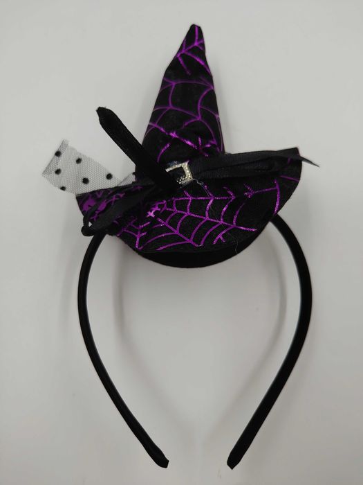 Opaska na głowę na Halloween mini kapelusz czarownicy