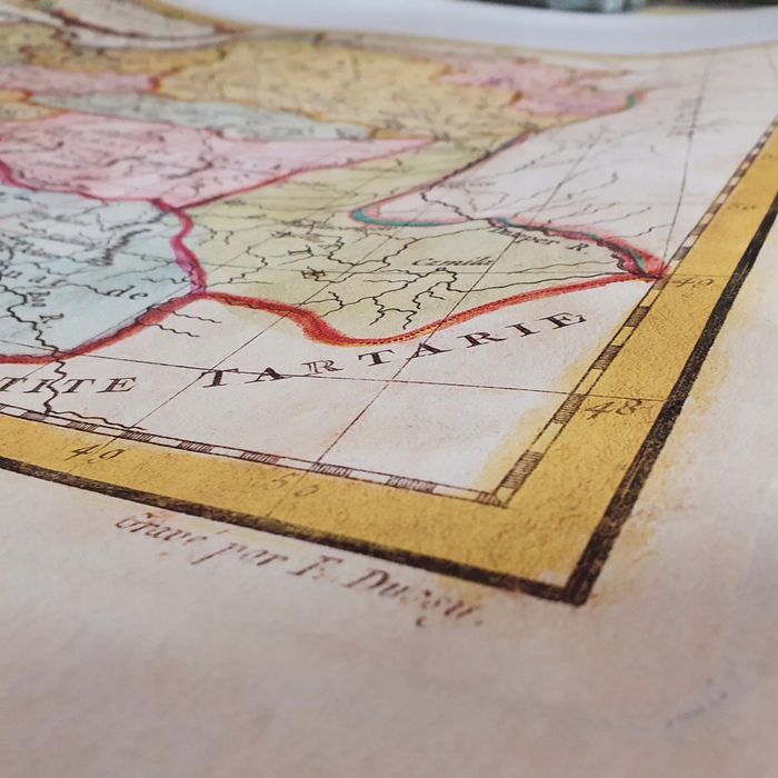 Stara mapa - Polska - Bourgogne ok.1660 - 100x70cm